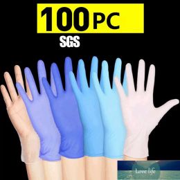 100 pc/lot gants jetables Latex vaisselle/cuisine gants de jardin universels pour gauche et droite 6 couleurs qualité