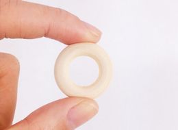 100 stk / partij kleine houten ringen - 1 inch (25mm) - Natuurlijke onvoltooide houten toss ringen gratis verzending