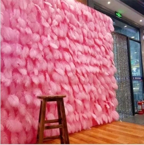 100pc Pink Feather 1520cm blanc Romantic Wedding Favor Birthday Party Decoration Accessoires Backs Po Prop Y2010066370324