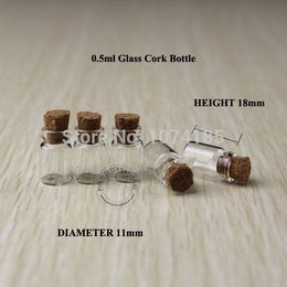 Flacons en verre avec liège en bois de 100 ml, 0.5 pièces, Mini bouteille, petite bouteille d'exposition de parfum de souhait, verrerie Vintage transparente
