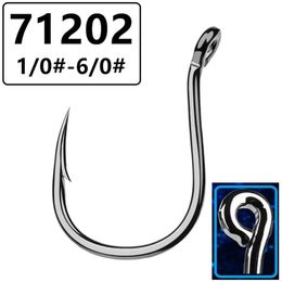 100pcs 1 06 0 71202 Kudako Jig Hook High Carbon Steel Barbed Fishing Crows Fishhooks Fishing Tackle A02926807009943