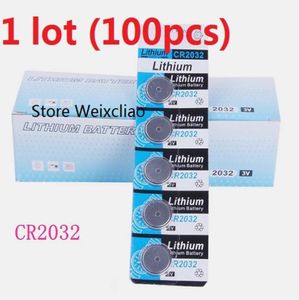 100 Uds 1 lote CR2032 3V batería de botón de iones de litio CR 2032 3 voltios batería de moneda liion tarjeta 4322658