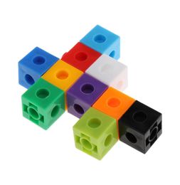 100 stcs 10 kleuren multilink koppelen tellen kubussen snapblokken leren wiskunde manipulatieve kinderen vroege educatie speelgoed lesgeven aids 21