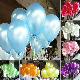 100 pièces 10 pouces coloré perle ballon en Latex pour fête d'anniversaire mariage E00012 BARD