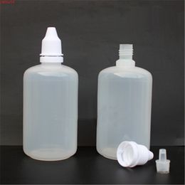 100 Uds 100ml translúcido antirrobo botella de plástico gotero líquido gotas para los ojos botellas de aceite esencial subpaquete botella de alta calidad