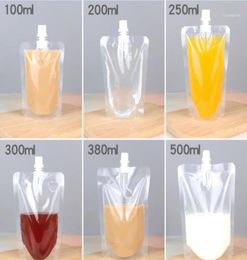 100pcs 100 ml500 ml Sacs d'emballage debout Sacs d'emballage Spergage Spout Rangement Pouche pour boissons boissons Liquid JUICE Milk Café11878734