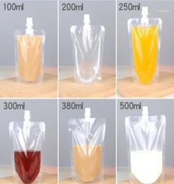 100pcs 100 ml500 ml Sacs d'emballage debout Sacs d'emballage Bringeur Spout Storage Pouche pour boissons boissons Liquid JUICE Milk Café114795980