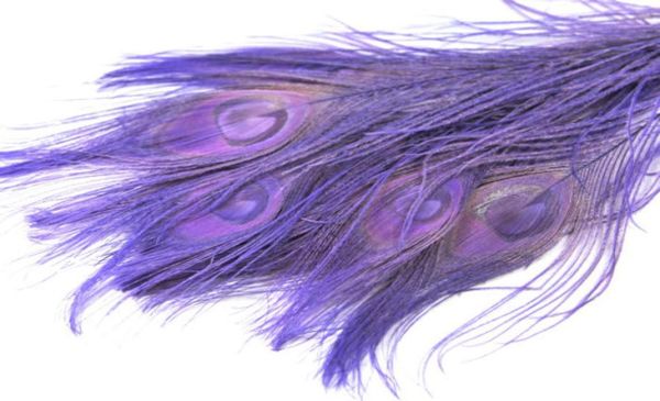 100pcs 1012inch2530cm Lavender Peacock Feather Crafts DisplayJewelry Party Event Fournitures Costumes décor3486513