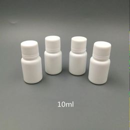 100 stuks 10 ml 10cc 10g kleine plastic containers pil fles met afdichtingsdop deksels, lege witte ronde plastic pil medicijnflessen Xsmbu Ekgtj