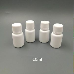 100pcs 10ml 10cc 10g pequeños contenedores de plástico botella de píldora con tapas de tapa de sello, botellas de medicina de píldora de plástico redondas blancas vacías Xsmbu Ekgtj