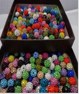 100pcs de 10 mm cuentas de cristal multicolores pavimento de bolas de discoteca para la bola de disco para el collar Charms3313271