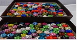 100 Uds. Cuentas de cristal de 10mm multicolores cuentas de bolas de discoteca de arcilla para collar pulsera colgante de joyería charms8845837