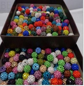 100 Uds. Cuentas de cristal de 10mm multicolores cuentas de bolas de discoteca de arcilla para collar pulsera colgante de joyería charms7027443