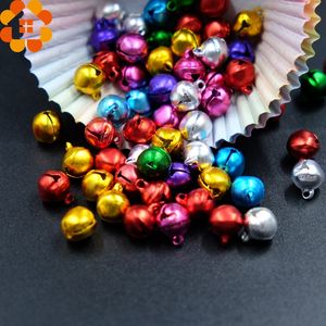 100 pièces 10 MM Jingle Bells fer perles en vrac petites pour la décoration de fête de Festival/décorations d'arbre de noël/bricolage artisanat accessoires