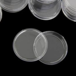 100pcs ~ 10pcs Round Transparent Plastic Coinn Capsules Case 21 mm, 22 mm, 23 mm, 25 mm, 26 mm, 28 mm, 30 mm, 32 mm, 33 mm, 38 mm, 40 mm, 45 mm