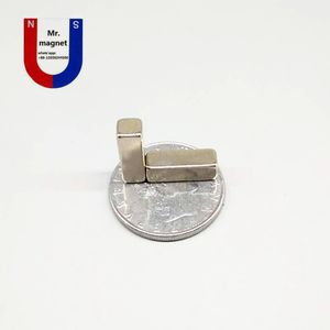 100 pièces 126 55 aimant permanent n35 12x6 5x5 super fort neo bloc de néodyme 12x6 5x5mm aimant ndfeb 126 55mm avec revêtement en nickel