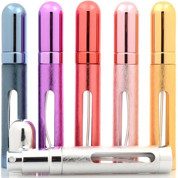 100 pcs 12 ml Petite Taille En Aluminium Parfum Atomiseur Bouteilles Coloré En Aluminium Voyage Portable Recharges Parfum Vaporisateur Bouteilles LX3728