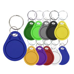 100 pièces 13.56MHZ 1K S50 duplicateur copie étiquette 0 bloc réinscriptible porte-clés RFID contrôle d'accès Clone Badge NFC puce intelligente