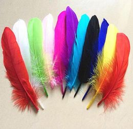 100 stcs 15 cm Goose Feather Tails Tail Feathers Fan voor ambachtelijke naaigokje Wedding Party Home Decoratie3409857