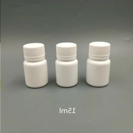 100pcs 15ml 15g 15cc PE bouteille de médecine en plastique bouteilles de pilule en plastique avec bouchon à vis scellant en aluminium pour pilule, capsules, vitamine Ixkbs