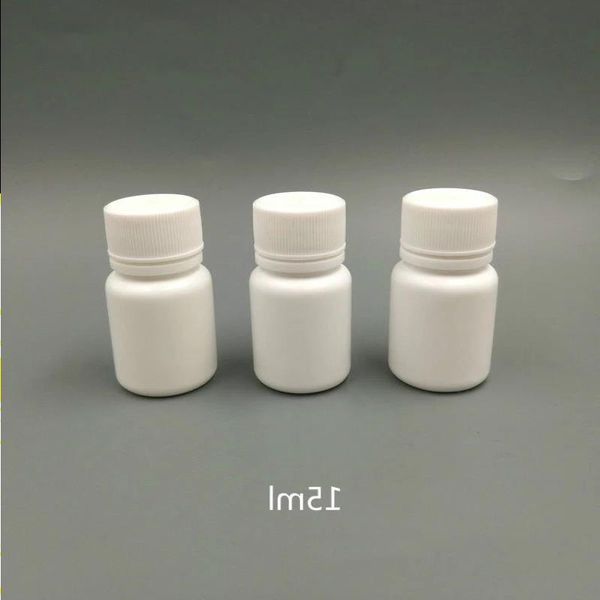100pcs 15ml 15g 15cc PE bouteille de médecine en plastique bouteilles de pilule en plastique avec bouchon à vis scellant en aluminium pour pilule, capsules, vitamine Ojfna