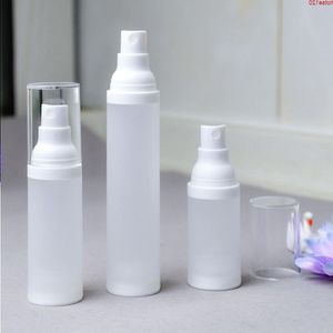 100pcs 15 ml 20 ml 30 ml 50 ml vide bouteille sans air givré mat pompe à vide lotion essence parfum vaporisateur bouteilles marchandises Xgtkw