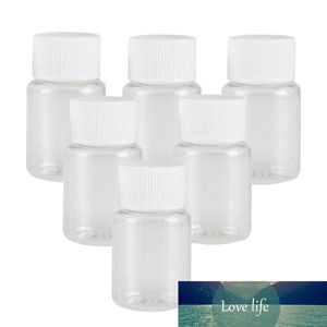 Bouteilles transparentes rechargeables en plastique PET, flacons scellés, conteneur de magasin de réactifs, bouchon à vis en plastique, 15ml/20ml/30ml/50ml, 100 pièces