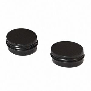 100pcs 15ml Pots en aluminium Pots de baume à lèvres 15g Ctainer cosmétique boîtes noires o1PX #