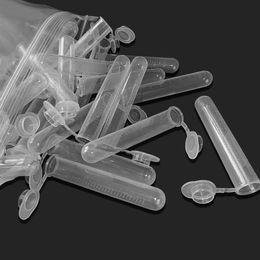 100pcs 15 ml Centrifugeuse à essai tube à essai transparent à usage multimédia en plastique transparent Nouveau laboratoire