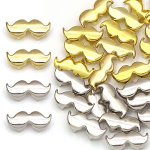 100pcs 18 x 8 mm rivets en argent en or moustache doré punk punk stumes pour cuir / sacs bricolage artisanat rivets accessoires accessoires