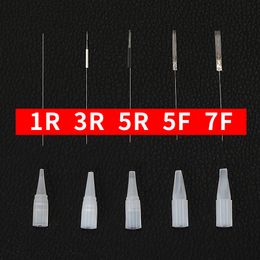 100pcs 1R 3R 5R 5F 7F AIGUELLES ET TIPS DIREPLISSABLE CAPILLES DE TATROO STOFICABLES STOFICABLES POUR LES AIGUDES POUR LE KOT DE MAQUEUR PERMANENT