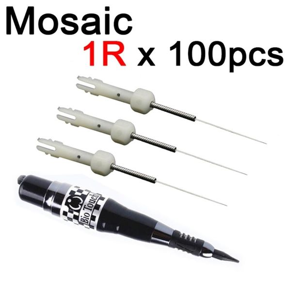 100pcs 1RL MAYE DE MAYOR PERMANENTE Agujas de cejas para la máquina de tatuaje de mosaico de Mosaic de EE. UU. 1 Rl 2103245032448