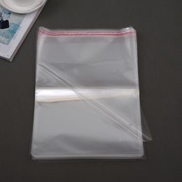 100 stks 20 * 29 cm clear zelfklevende hersluitbare opp poly cello cellofaan kleding tas transparante verpakking plastic cadeau tassen