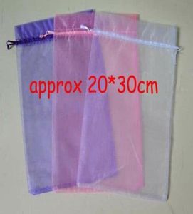 100 stks 2030 cm Organza Sieraden Make Up Zakken Bruiloft Snoep Zakken Kerstcadeau Opbergzakken1795689