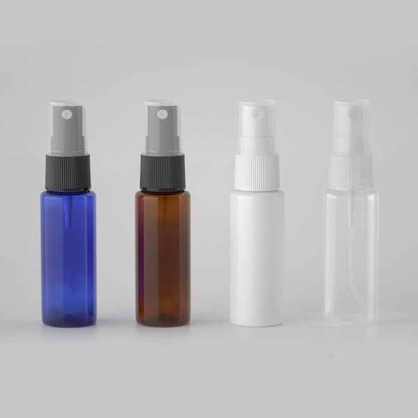 100 Uds 20ml mini marrón/azul/blanco botellas atomizadoras de Perfume transparente pequeña botella vacía con pulverizador 20ML al por mayor