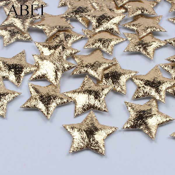 100 unids 20 mm flores de oro estrella de la estrella de la espuma suave de las estrellas para la decoración de la fiesta de la boda de la Navidad DIY Scrapbook Tarjetas Adornos