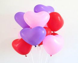 100 pcs 22g Rose Blanc Rouge En Forme De Coeur Ballons En Latex Fête D'anniversaire Décorations De Mariage Amour Valentine039s Jour Cadeaux Fournitures1916936