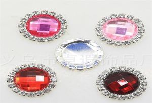 100 stcs 23 mm Flatback Acryl Crystal Rhinestone Wedding Knopen Vermelding Diy Hair Accessoires Decor 2254 Q25758313