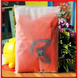 100 pcs 24x35 cm Zip lock Zipper Top sacs en plastique givré pour vêtements T-Shirt Jupe emballage de détail logo personnalisé impression 278k