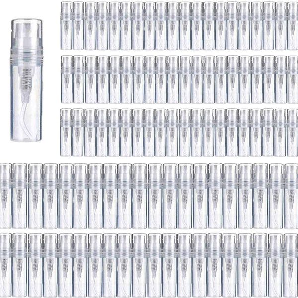 100pcs 2 ml / 3 ml / 5 ml / 10 ml en gros de petite bouteille de parfum de pulvérisation rechargeable