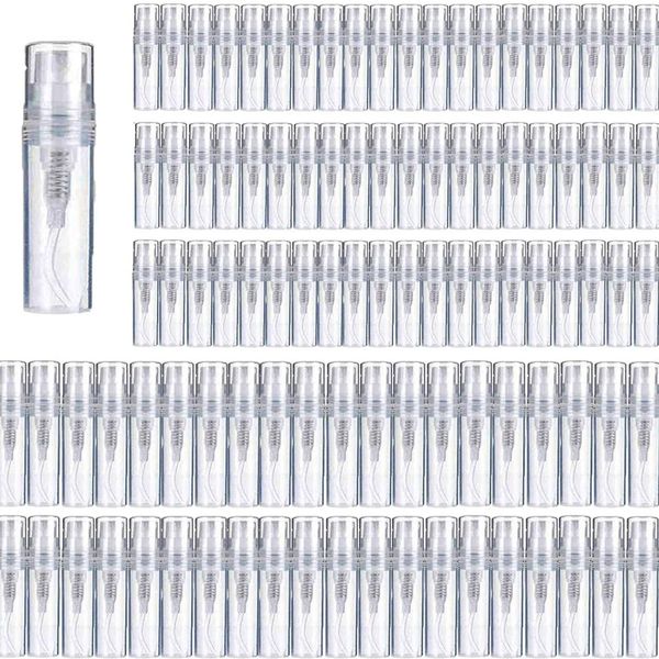 100pcs 2ml3ml5ml10 ml en gros de petite bouteille de parfum de pulvérisation rechargeable