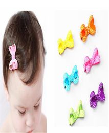 100 stks 2quot Golf punt dot Haar Boog clip Baby mini Hairbows Grosgrain Lint Boutique strik met Alligator clip hoofddeksels Acce6732225