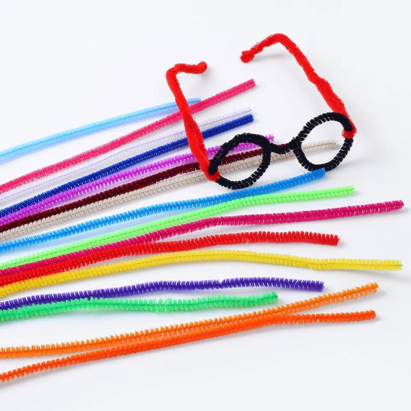 100 piezas de 30 cm Tallas de chenille de alambre de pipa para niños tiras de palo para niños juguetes educativos