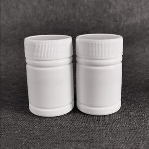 Livraison gratuite 100 pièces 30 ml 30cc 30g HDPE blanc vide bouteilles de pilules de médecine en plastique pharmaceutique avec bouchons scellants en aluminium Hitpt