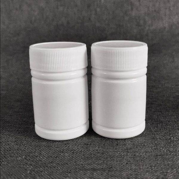 Livraison gratuite 100 pièces 30 ml 30cc 30g HDPE blanc vide bouteilles de pilules de médecine en plastique pharmaceutique avec bouchons en aluminium scellants Tqrok