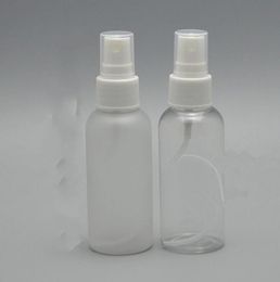 100 stks 30 ml 50 ml 100ml frosted hervulbare flessen reizen transparante plastic parfumfles verstuiver lege kleine spuitfles