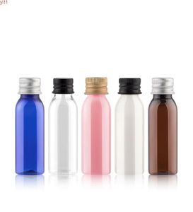 100 STKS 30 ml lege plastic fles met aluminium schroefdop plug cosmetische container reiskits draagbare PET-lotion Creamhigh