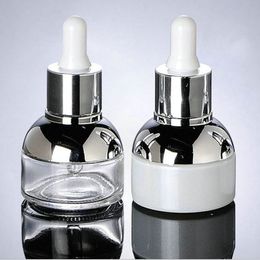 100 Uds 30ml botella de aceite esencial cosmético de vidrio DIY paquete cuentagotas de líquido de vidrio vacío envases cosméticos F3382