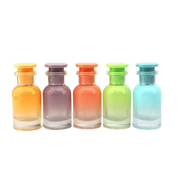 100 pièces 30 ml bouteilles de parfum verre vaporisateur rechargeable dégradé couleur épais cosmétique vaporisateur bouteille Portable atomiseur de brouillard