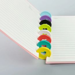 100pcs 35 mm Notebook Hoja suelta Hoja de frases anillo de enlace de plástico Notebook Disc de bindonstruos Suministros de enlace de oficina de bricolaje